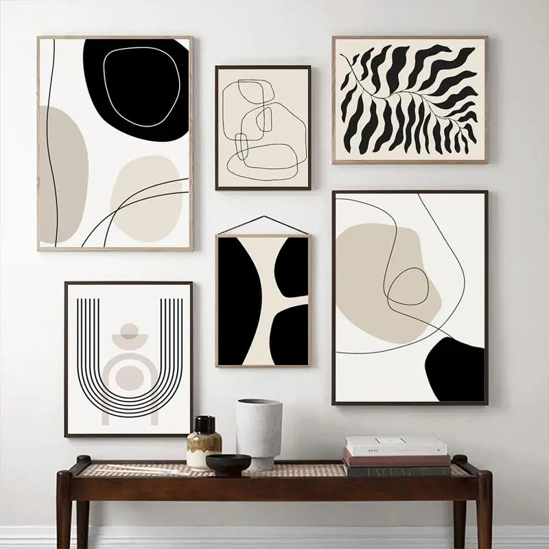 DecorBites™ Boho Geometric Line Canvas Wall Art