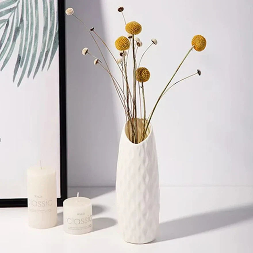 DecorBites™ Ceramic-Look Plastic Flower Pots for Home and Garden