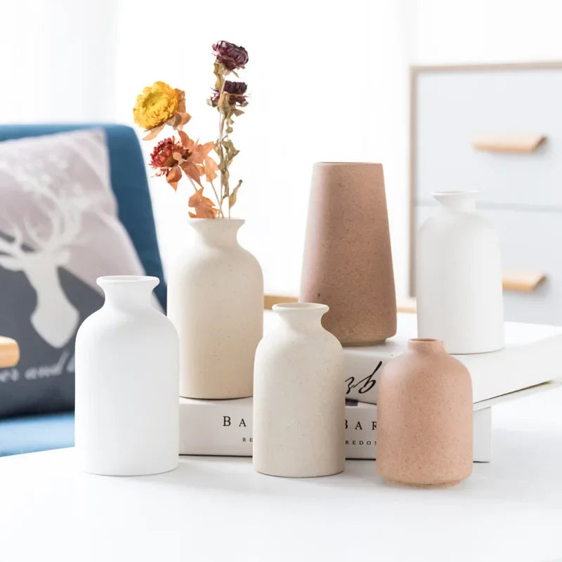 DecorBites™ Ceramic Vase: Elegant Dining & Wedding Table Decor, Nordic Living Room Home Decor
