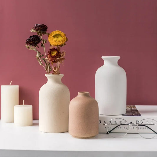 DecorBites™ Ceramic Vase: Elegant Dining & Wedding Table Decor, Nordic Living Room Home Decor