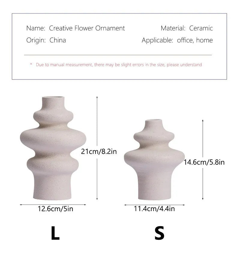 DecorBites™ Ceramic Vases Set for Modern Home Decor