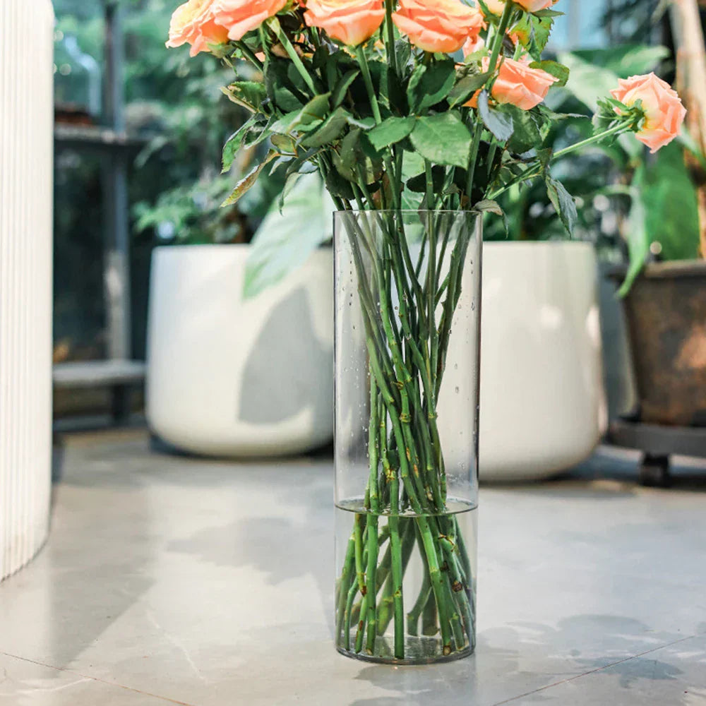 DecorBites™ Clear Acrylic Cylinder Vase for Weddings