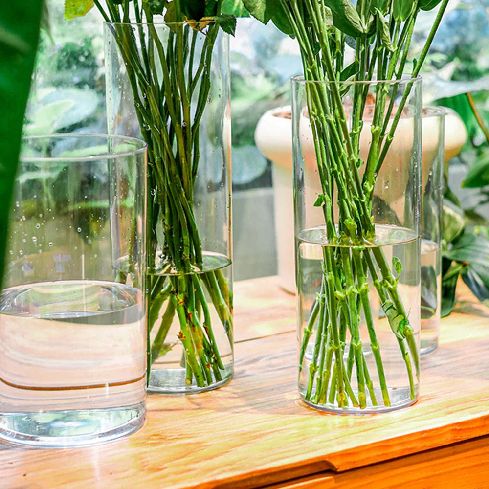 DecorBites™ Clear Acrylic Cylinder Vase for Weddings