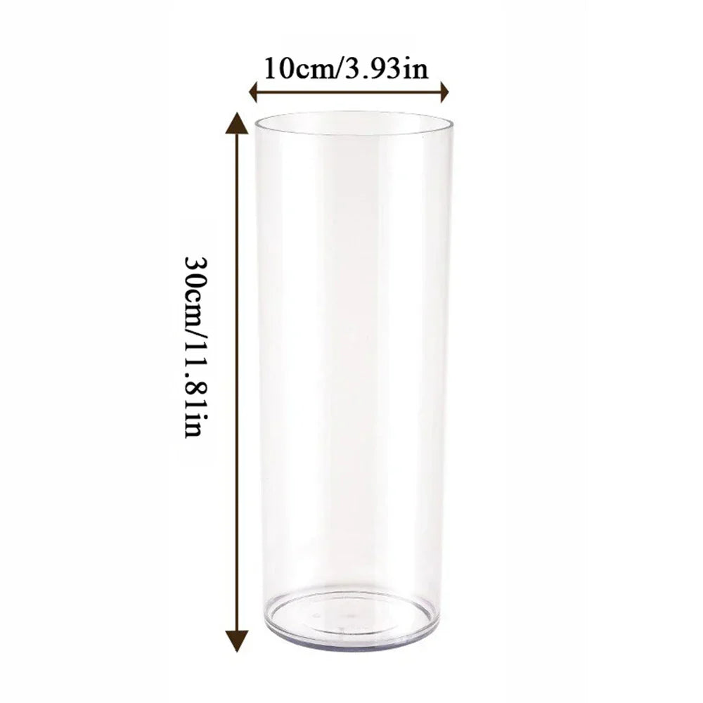 DecorBites™ Clear Acrylic Hurricane Flower Vase - Large Size