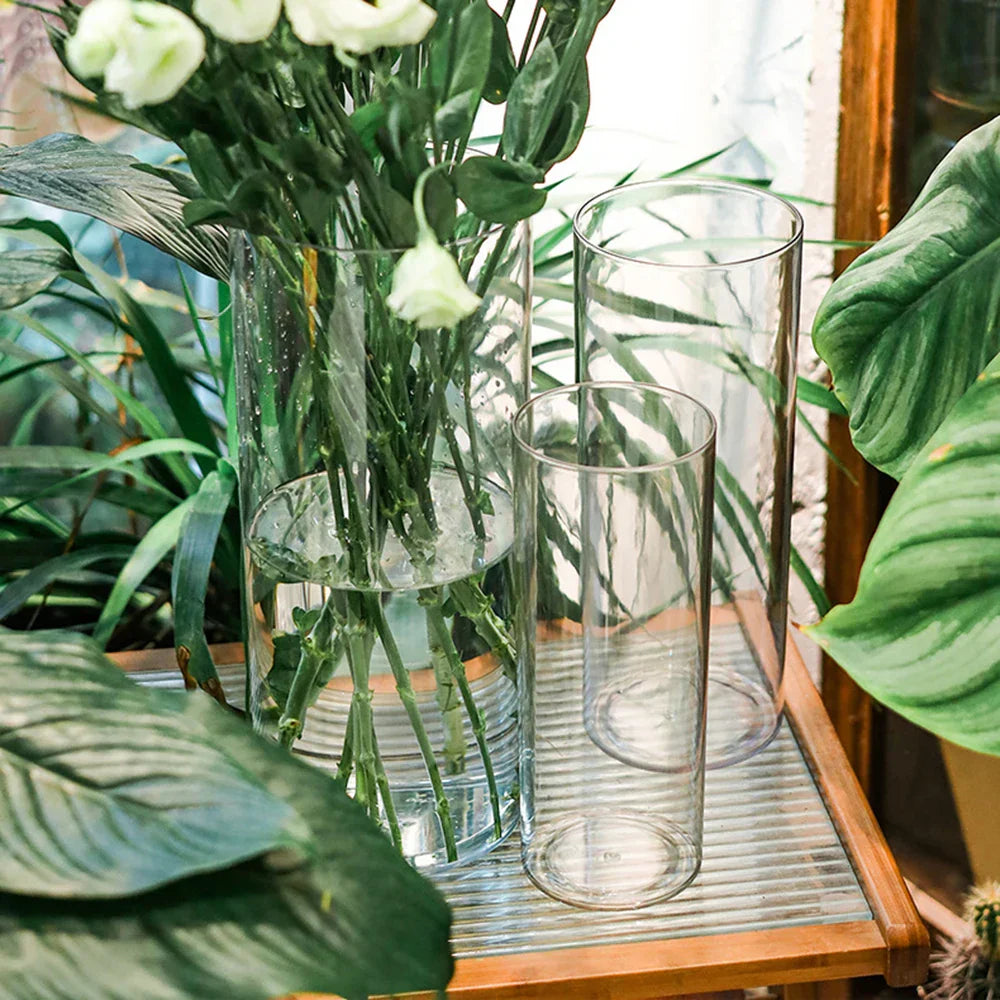 DecorBites™ Clear Acrylic Hurricane Flower Vase - Large Size