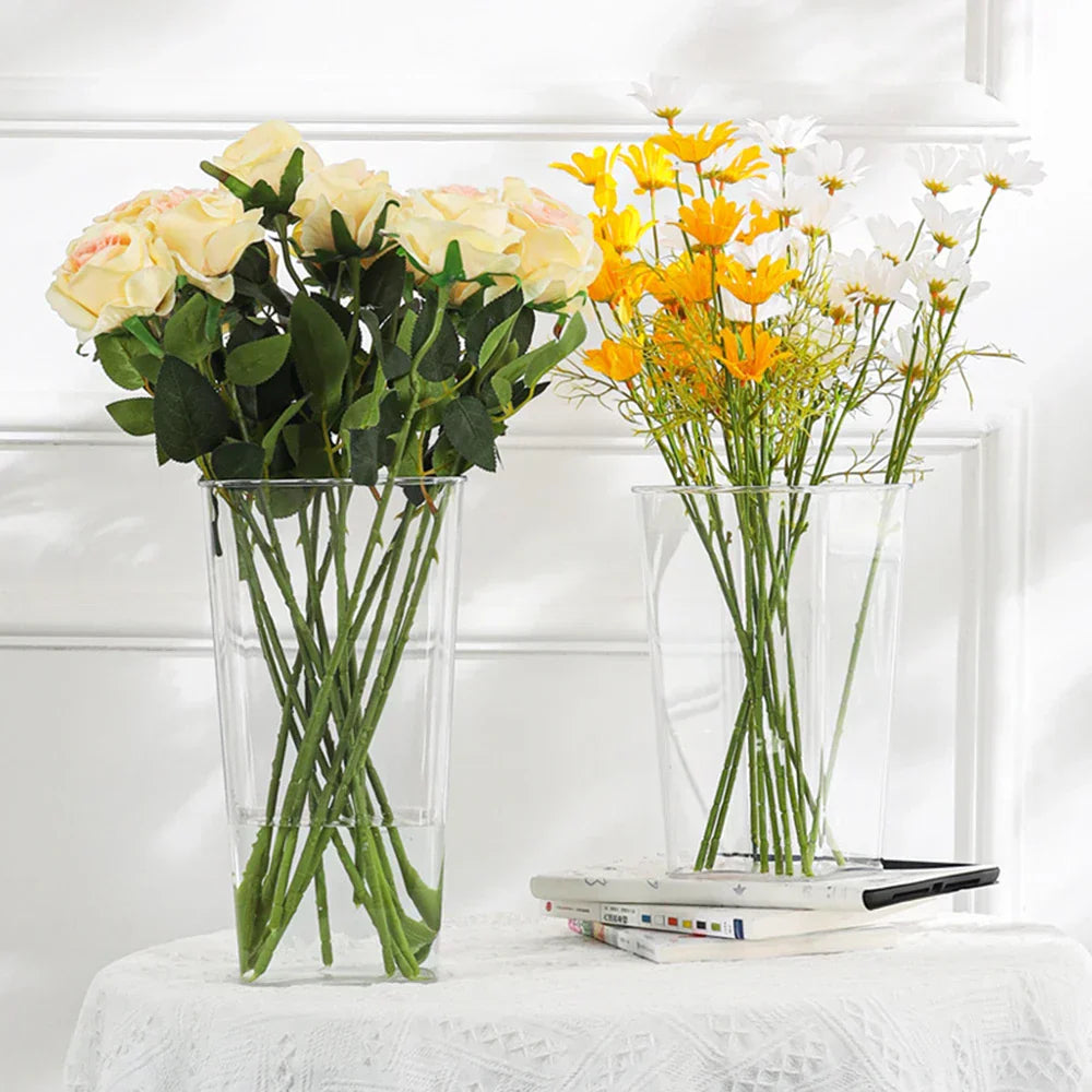 DecorBites™ Clear Acrylic Hurricane Flower Vase - Large Size