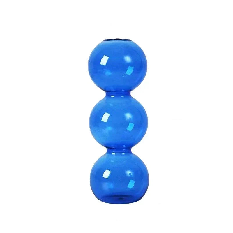 DecorBites™ Clear Glass Bubble Vase for Home Decor
