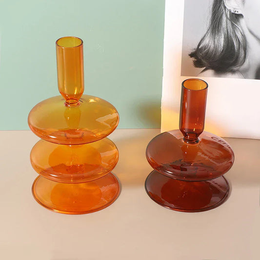 DecorBites™ Colored Glass Vase for Stylish Home Decor