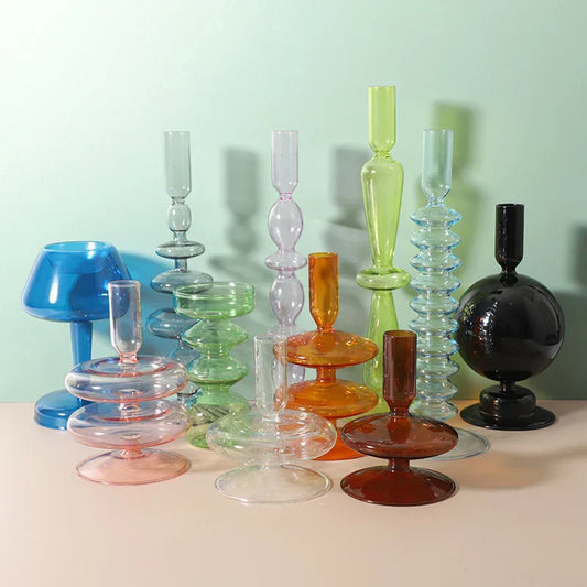 DecorBites™ Colored Glass Vase for Stylish Home Decor