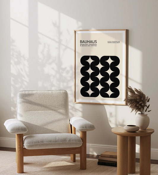 DecorBites™ Colorful Mid Century Geometric Canvas Art