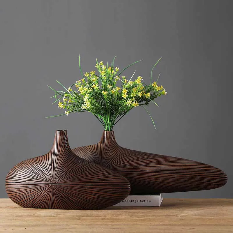 DecorBites™ Contemporary Resin Vase for Flower Arrangements