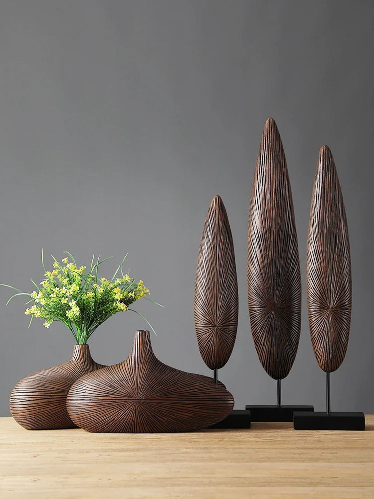 DecorBites™ Contemporary Resin Vase for Flower Arrangements
