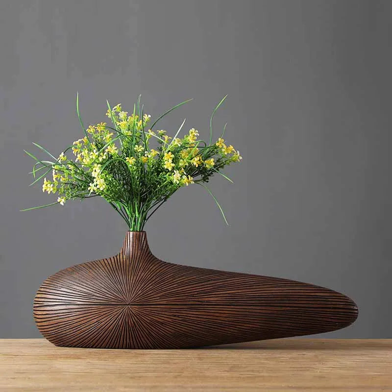 DecorBites™ Contemporary Resin Vase for Flower Arrangements