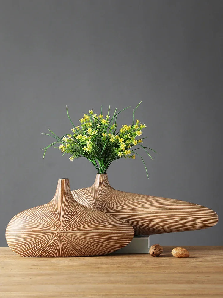 DecorBites™ Contemporary Resin Vase for Flower Arrangements