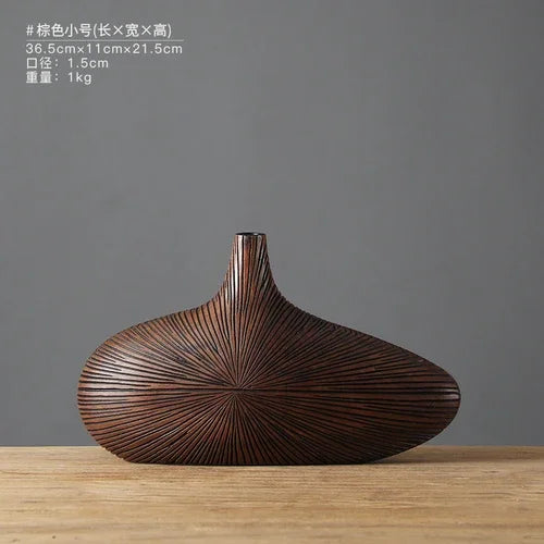 DecorBites™ Contemporary Resin Vase for Flower Arrangements