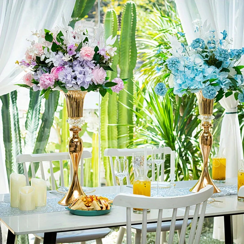 DecorBites™ Crystal Flower Stand Set, 22" Tall Metal Vases