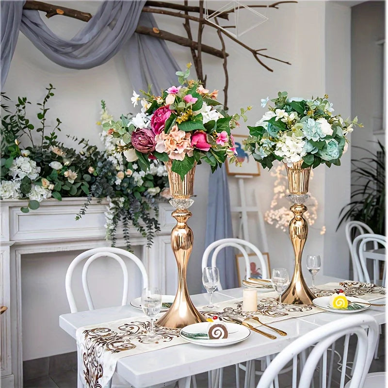 DecorBites™ Crystal Flower Stand Set, 22" Tall Metal Vases