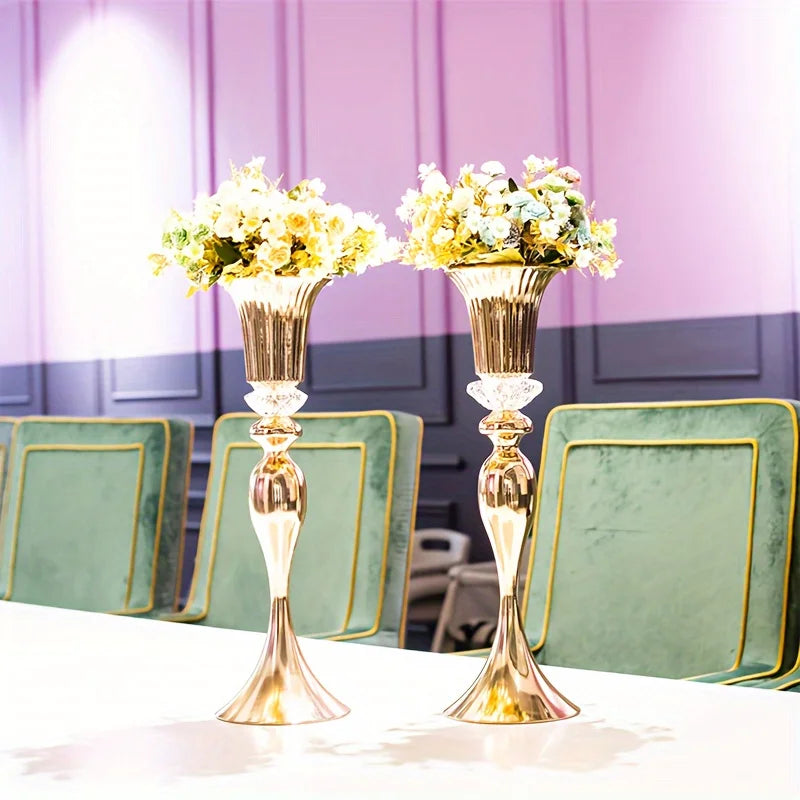 DecorBites™ Crystal Flower Stand Set, 22" Tall Metal Vases