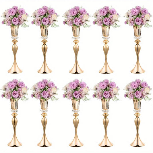 DecorBites™ Crystal Flower Stand Set, 22" Tall Metal Vases