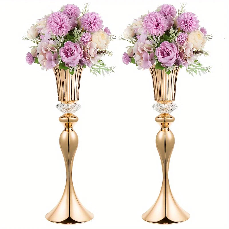 DecorBites™ Crystal Flower Stand Set, 22" Tall Metal Vases