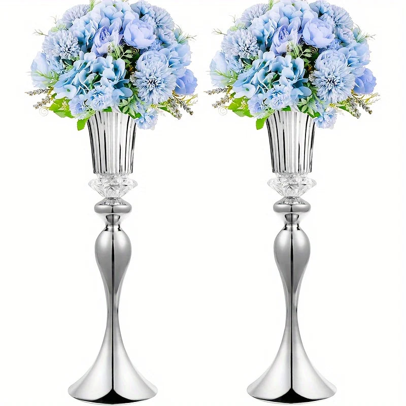 DecorBites™ Crystal Flower Stand Set, 22" Tall Metal Vases