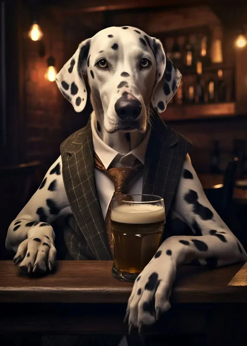 DecorBites™ Dog Pub Canvas Print - Animal Wall Art