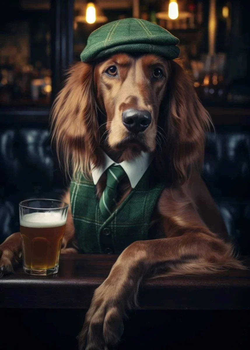 DecorBites™ Dog Pub Canvas Print - Animal Wall Art
