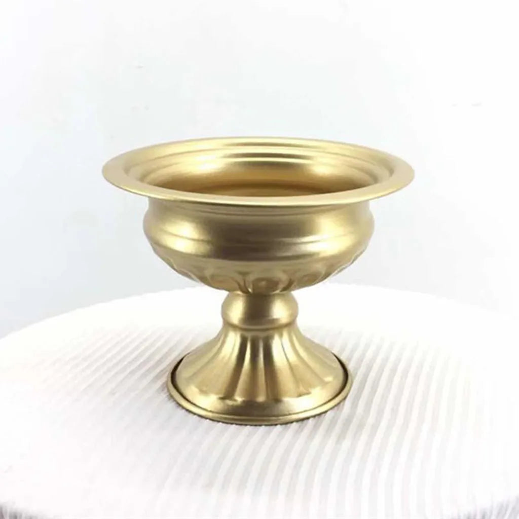 DecorBites™ Elegant Metal Flower Vase Candle Holders