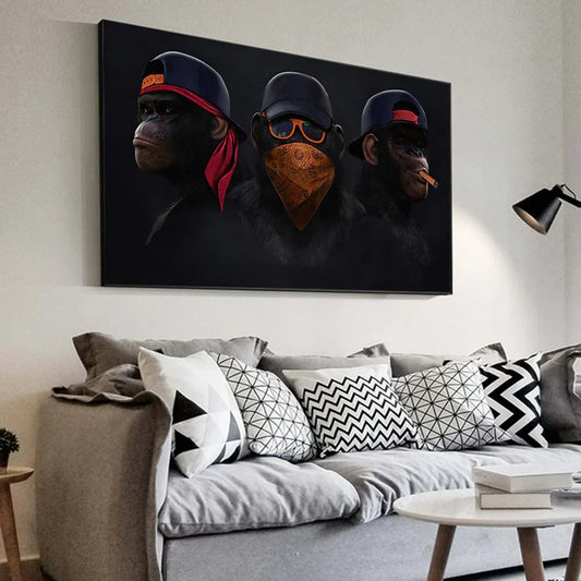 DecorBites™ Fashionable Monkey Wall Art - Premium Home Decor