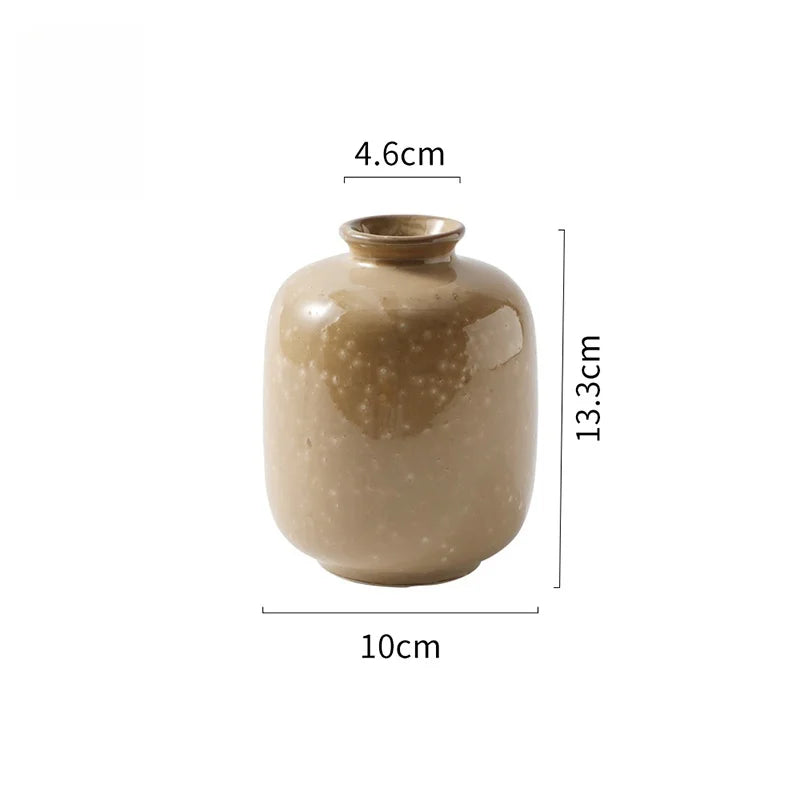 DecorBites™ Flower Decor Ceramic Vase - 13.5CM High