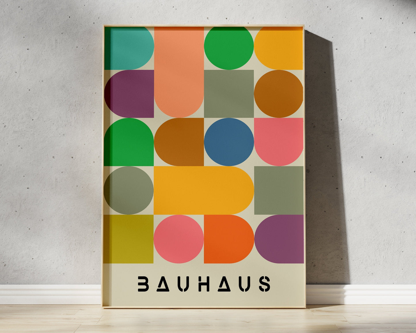 DecorBites™ Geometric Bauhaus Canvas Prints - Colorful Wall Art