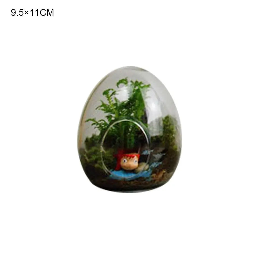 DecorBites™ Glass Succulent Egg-shaped Terrarium