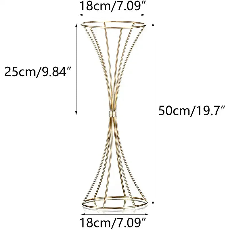 DecorBites™ Gold Iron Flower Vases - Wedding Decor