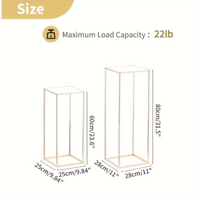 DecorBites™ Gold Metal Vase Set for Home Events