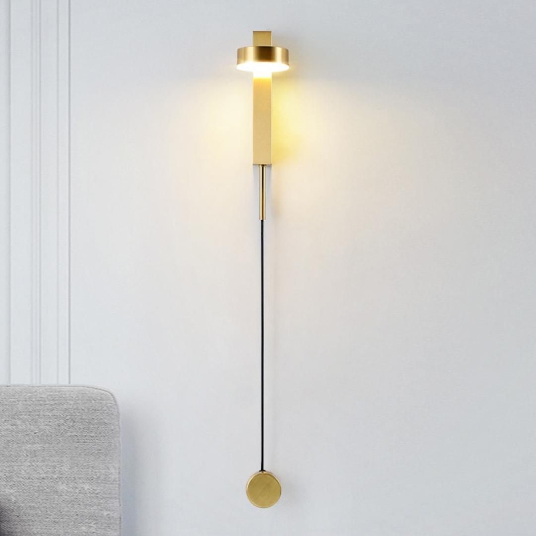 DecorBites™ Gold Wall Lamp with Dimmer Switch