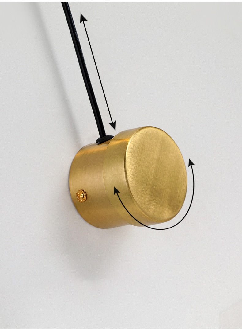 DecorBites™ Gold Wall Lamp with Dimmer Switch
