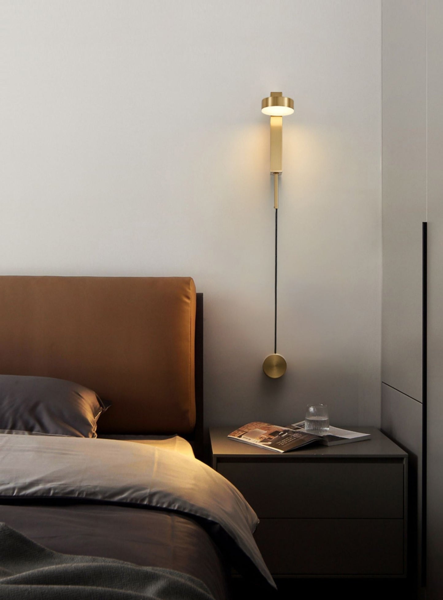DecorBites™ Gold Wall Lamp with Dimmer Switch