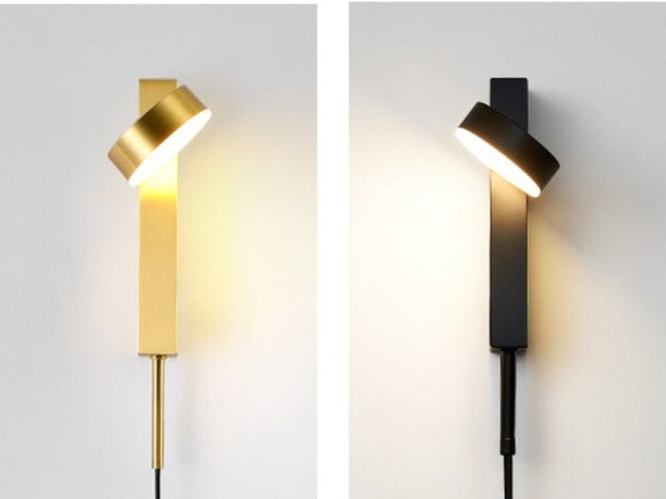 DecorBites™ Gold Wall Lamp with Dimmer Switch