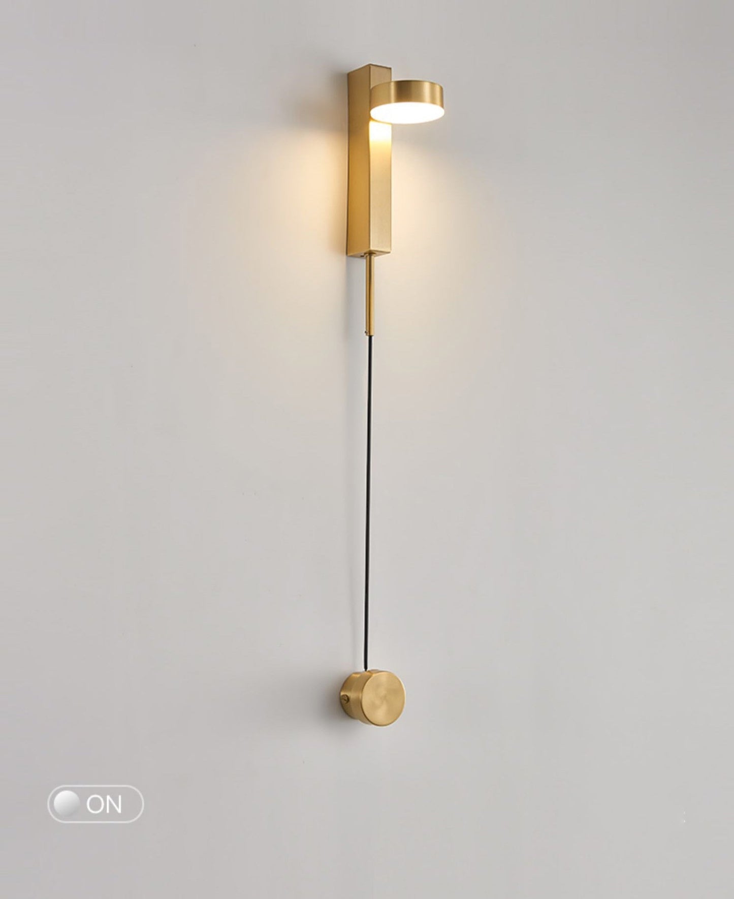 DecorBites™ Gold Wall Lamp with Dimmer Switch