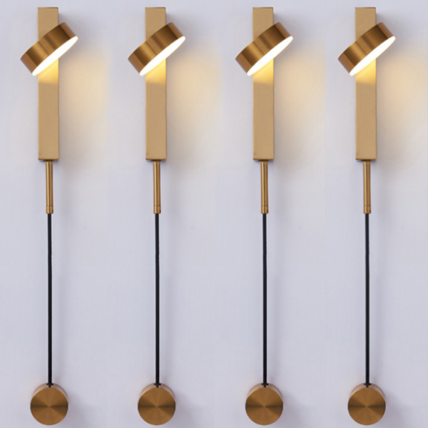 DecorBites™ Gold Wall Lamp with Dimmer Switch