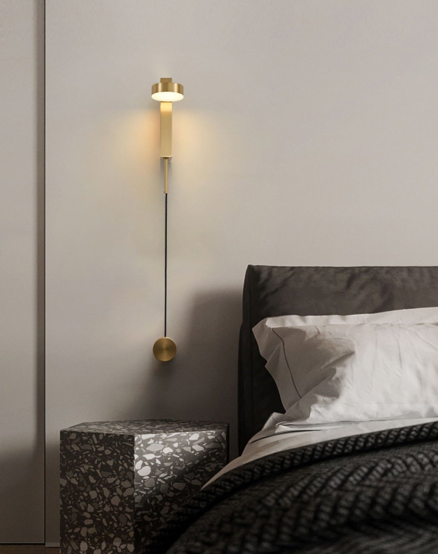 DecorBites™ Gold Wall Lamp with Dimmer Switch