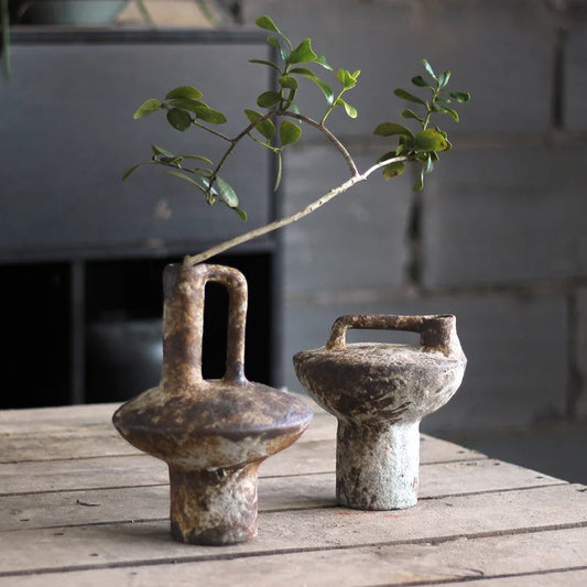 DecorBites™ Handmade Ceramic Vase for Dried Flowers