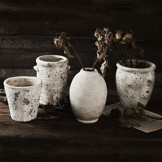 DecorBites™ Handmade Ceramic Vases - Vintage Style Home Decor