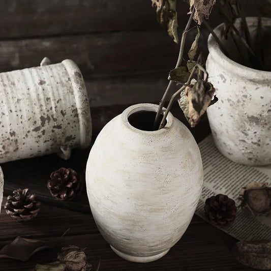 DecorBites™ Handmade Ceramic Vases - Vintage Style Home Decor