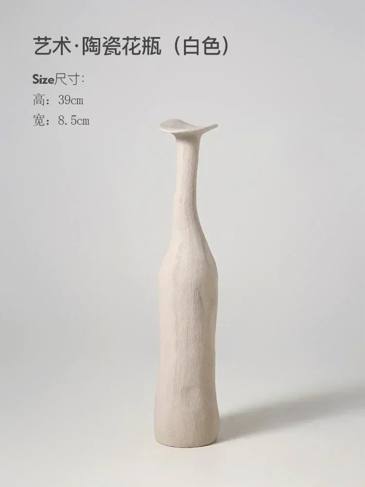 DecorBites™ Handmade Nordic Ceramic Flower Vase for Luxury Home