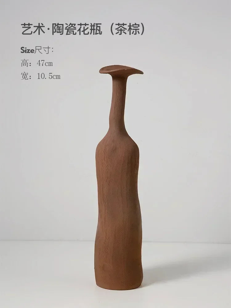 DecorBites™ Handmade Nordic Ceramic Flower Vase for Luxury Home