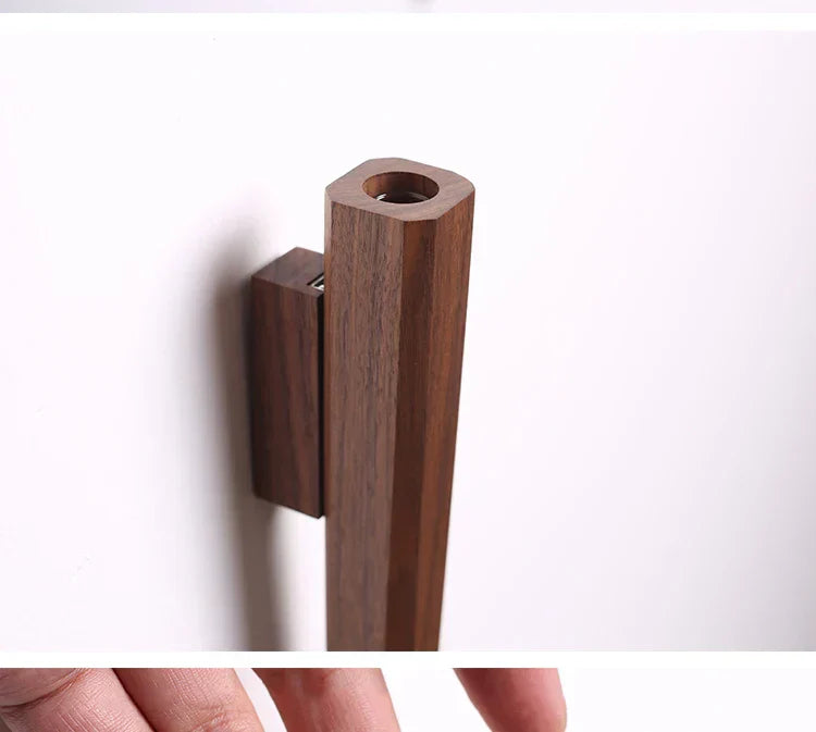 DecorBites™ Handmade Nordic Wooden Wall Vase for Plants