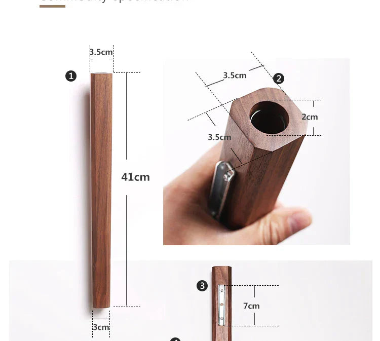 DecorBites™ Handmade Nordic Wooden Wall Vase for Plants