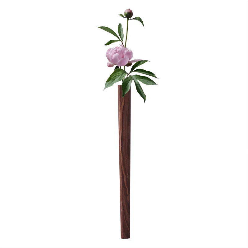DecorBites™ Handmade Nordic Wooden Wall Vase for Plants