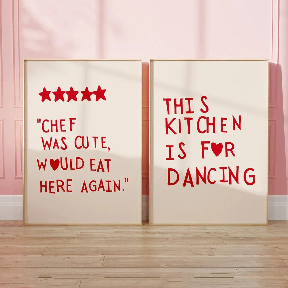 DecorBites™ Heart Quote Kitchen Wall Art Painting